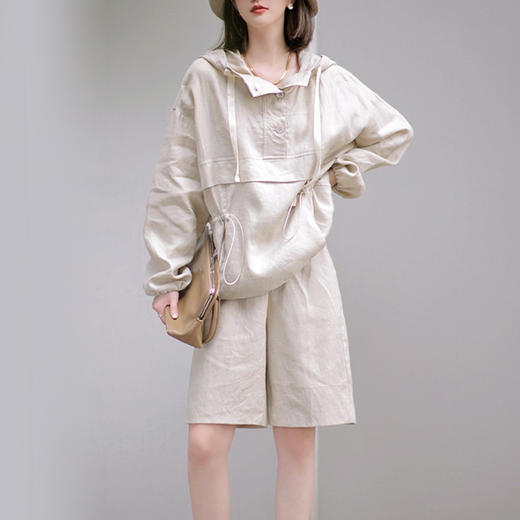 裁缝学苑AQ89亚麻套装纸样女装2022新款长袖上衣五分短裤衣服样板 商品图3