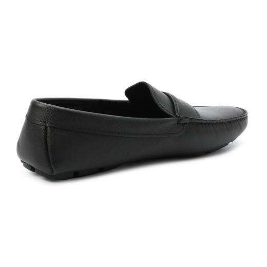 PRADA 普拉达 男士 Saffiano 皮革金属刻字徽标乐福鞋 黑色 2DD158 053 F0002 商品图1