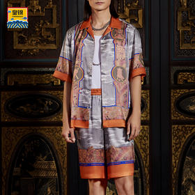 EMPERORIENT 皇锦五瑞吉祥国潮国风印花衬衫HJ21400