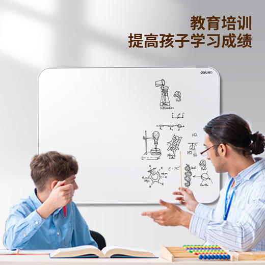 得力50026窄边框磁性悬挂白板900*600mm(银色)(块) 商品图2