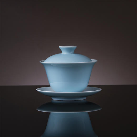 【宝瓷林】颜色釉6头功夫茶具天青/豆青/明黄/紫金/玫瑰红/祭蓝 商品图1