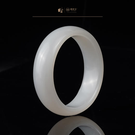 新疆国玉盟世玉和田玉羊脂玉手镯 圈口60.41【带证书·顺丰物流】 商品图2