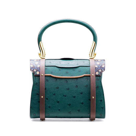 镶嵌“缠枝纹”主题凌波包（鸵鸟皮） 商品图1