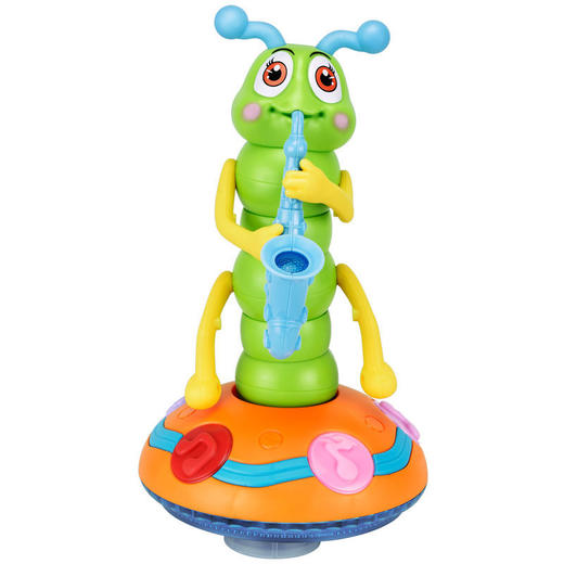 玩具扭扭虫儿童灯光音乐 男女孩萨克斯行走毛毛虫跳舞虫-W仓 商品图7