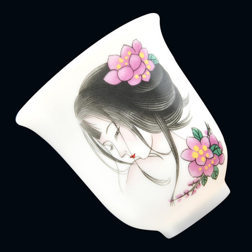 【温润如脂 洁白如玉】珍瓷窑 羊脂玉 古典美人 主人杯 礼盒装 商品图1
