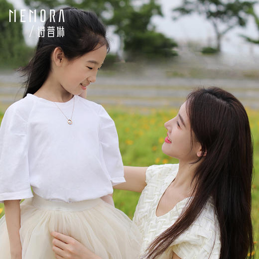 诗普琳珠宝时光印记系列钻石贝壳红宝石蓝宝石项链DN052201 商品图2