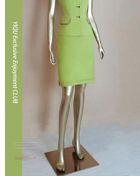 【特惠】YIQU |“闪亮之夏”半节裙（果绿）