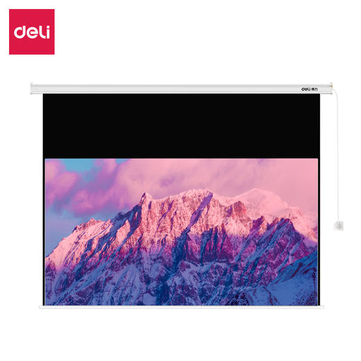 得力50454S电动遥控投影幕(白)(支) 商品图0