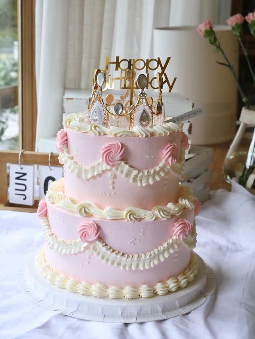 粉色系复古花边皇冠（图片是8+6双层） 商品图0