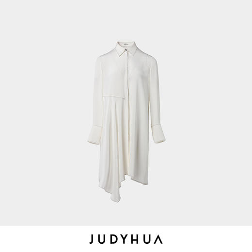 JUDYHUA 斜裁拼接设计衬衫裙 商品图3