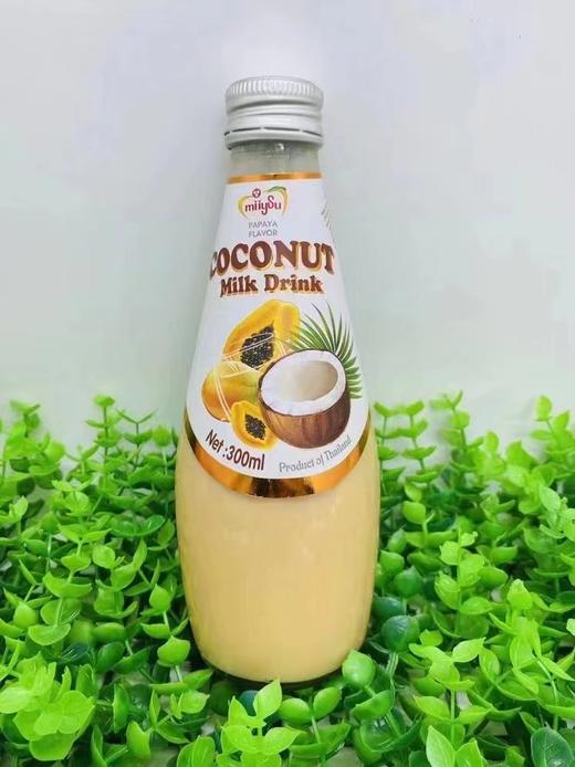 【中欧班列精选】泰国进口梅苏椰子水 网红水果风味饮料椰奶草莓味、椰奶木瓜味、椰奶菠萝味、椰奶椰子味300ml/瓶 商品图3