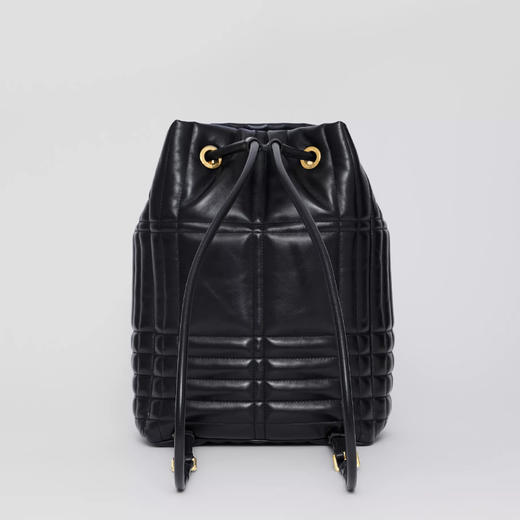 BURBERRY 巴宝莉 女士 Lola - 中号绗缝羔羊皮萝纳双肩背包 黑色 8052366 A1189 商品图2