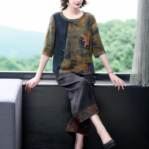 裁缝学苑AQ86中老年女装夏装香云纱上衣纸样女阔腿裤套装服装样板 商品图2