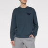 EMPORIO ARMANI 阿玛尼 男士莫代尔混纺胸前饰有徽标长袖卫衣 蓝色 3L1MCR 1JRIZ 0948 商品缩略图1