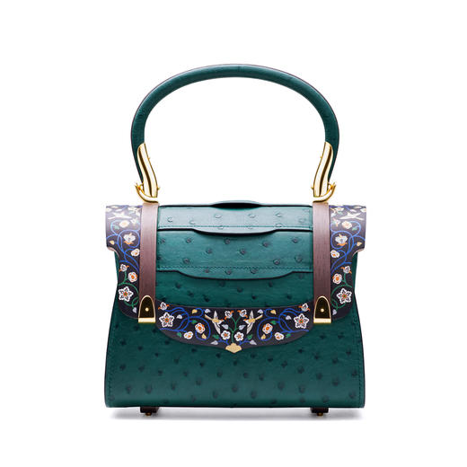 镶嵌“缠枝纹”主题凌波包（鸵鸟皮） 商品图0