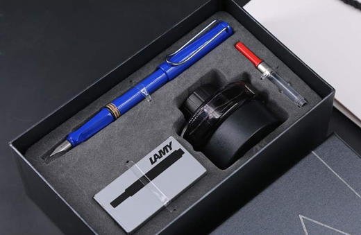 免费刻字 正品凌美LAMY 狩猎 钢笔礼盒 50周年墨水礼盒 含墨水墨囊+黑色水芯 F笔尖 商品图11