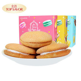 【5.9元/盒】金语原味马卡龙雪芙蛋糕100g（0701346）