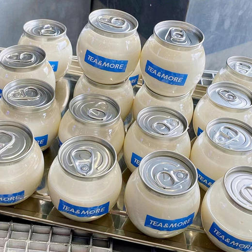 喇叭花200ml一次性布丁杯网红球形易拉罐pet奶茶果汁杨枝甘露打包 商品图0