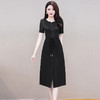 YWE XQD11B2259时尚修身大码气质优雅显瘦A字裙 商品缩略图1