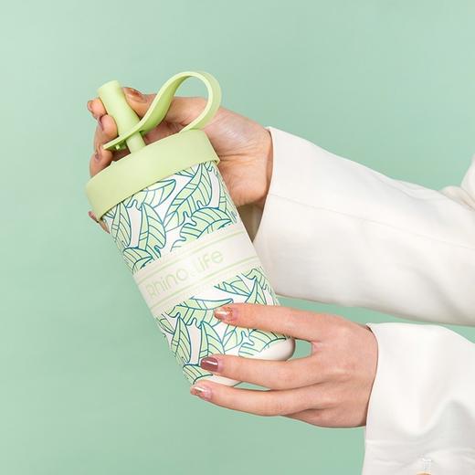 TD50201301 独角犀Rhinolife 元气随行吸管杯 375mL 春绿色 商品图11