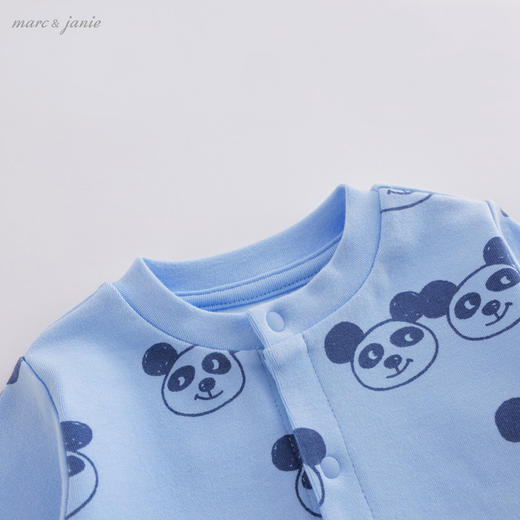 马克珍妮春装 男女宝宝趣味印花连体衣 婴儿爬服221106 商品图3