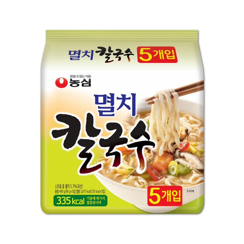  【5멀티】농심 멸치칼국수 98g*5