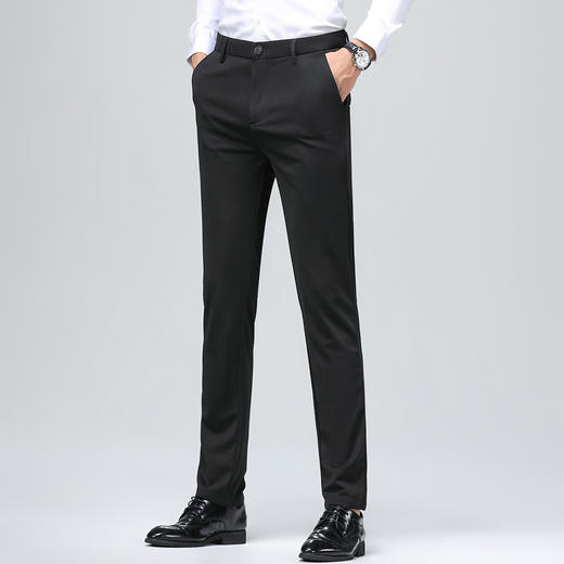 【冰丝凉爽弹力裤】罗蒙夏季男式西裤舒适透气纯色简约百搭西裤男 商品图7