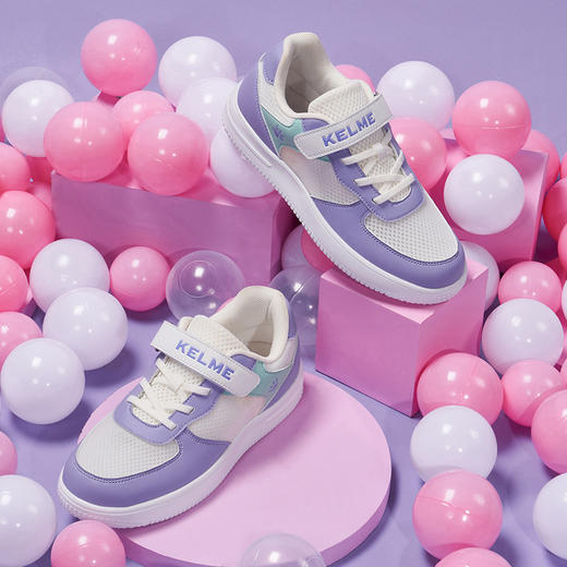 卡尔美童鞋儿童小白鞋女童休闲板鞋白色运动鞋男童低帮鞋子 商品图1