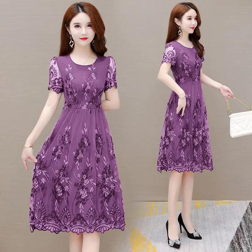 YWE-WP18761夏季新款修身短袖贵夫人气质洋气连衣裙 商品图0