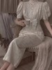 【投稿】喵娘精工@M43《白华》Vintage宫廷风浮雕暗纹连衣裙 商品缩略图1