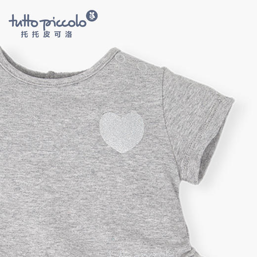 女童春夏灰色白纱连衣裙 商品图2