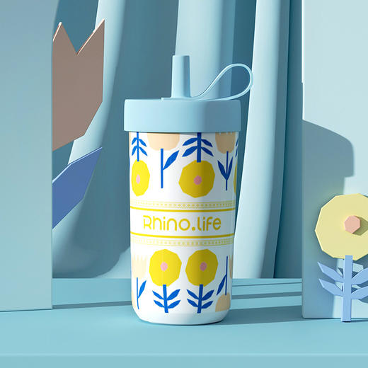TD50201302 独角犀Rhinolife 元气随行吸管杯 375mL  云霄蓝 商品图9