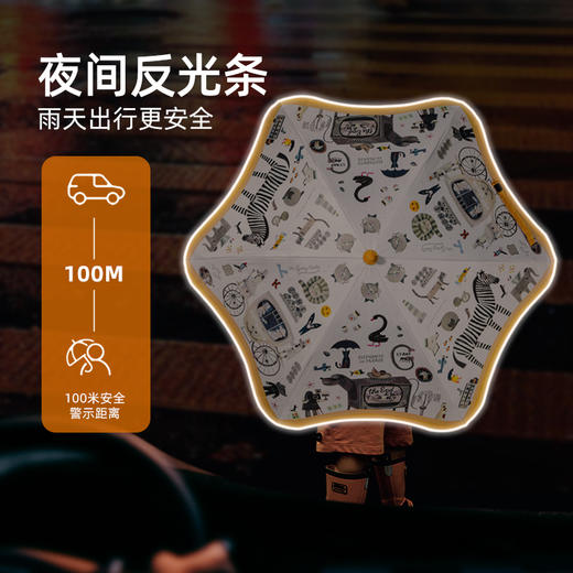 mideer弥鹿儿童雨伞幼儿园宝宝上学专用小学生防晒直柄伞3岁+ 商品图3