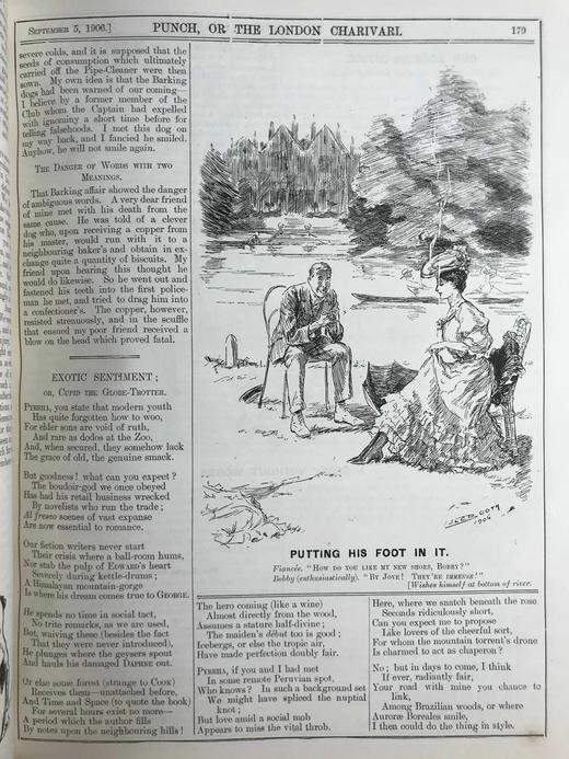 1906年7-12月 英国讽刺漫画杂志《笨拙》 数百幅插图 漆布精装16开 商品图10