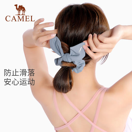骆驼发圈女高级感蝴蝶结头绳发带运动瑜伽马尾发饰大肠圈简约百搭 YL22265449 商品图2