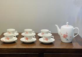 7501翠竹红梅13头茶具