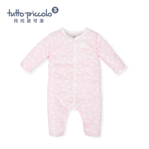 女童春夏粉色长袖连体衣 商品图4