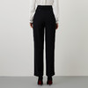 EITIE爱特爱秋季新款时尚通勤黑色简约职业高腰直筒阔腿裤女C2205004 商品缩略图4
