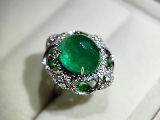 11克拉豪镶两用款祖母绿戒指吊坠 商品图5