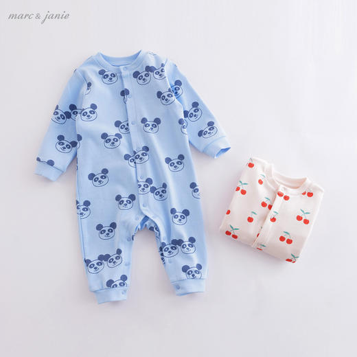 马克珍妮春装 男女宝宝趣味印花连体衣 婴儿爬服221106 商品图1