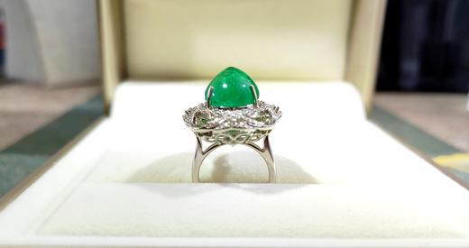 11克拉豪镶两用款祖母绿戒指吊坠 商品图3