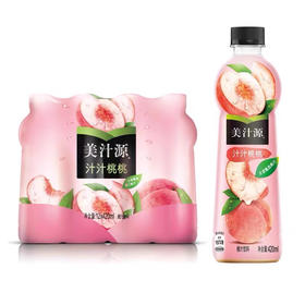 美汁源汁汁桃桃 桃汁饮料420ml*12瓶/提
