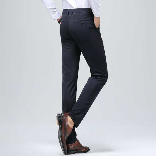 【冰丝凉爽弹力裤】罗蒙夏季男式西裤舒适透气纯色简约百搭西裤男 商品图1