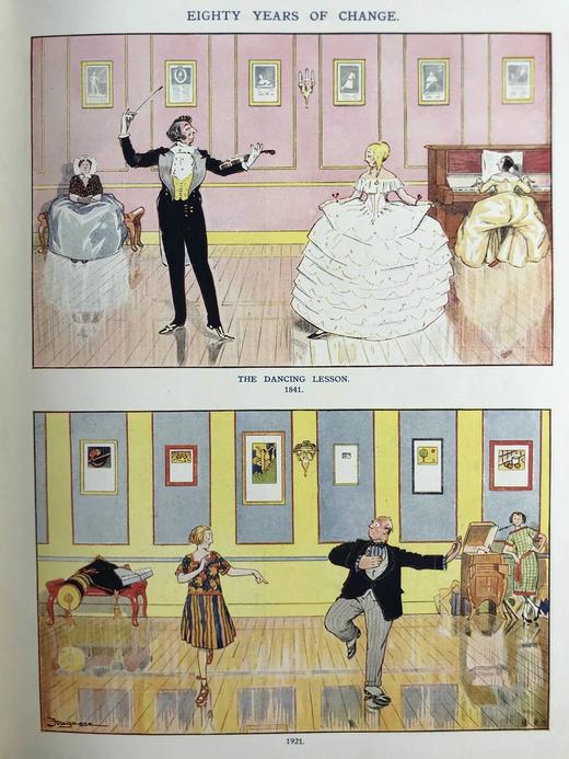 1921年7-12月 英国讽刺漫画杂志《笨拙》（含多幅彩色） 漆布精装16开 商品图8