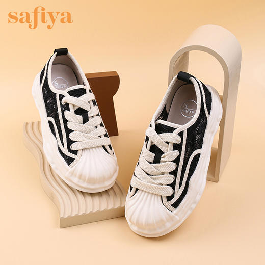 Safiya索菲娅贝壳头刺绣蕾丝溶解底休闲鞋2022秋新款SF23112403 商品图9