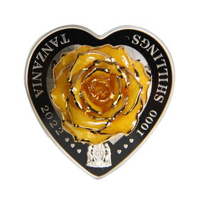 2022年坦桑尼亚母爱永恒与永生玫瑰1000先令纪念银币