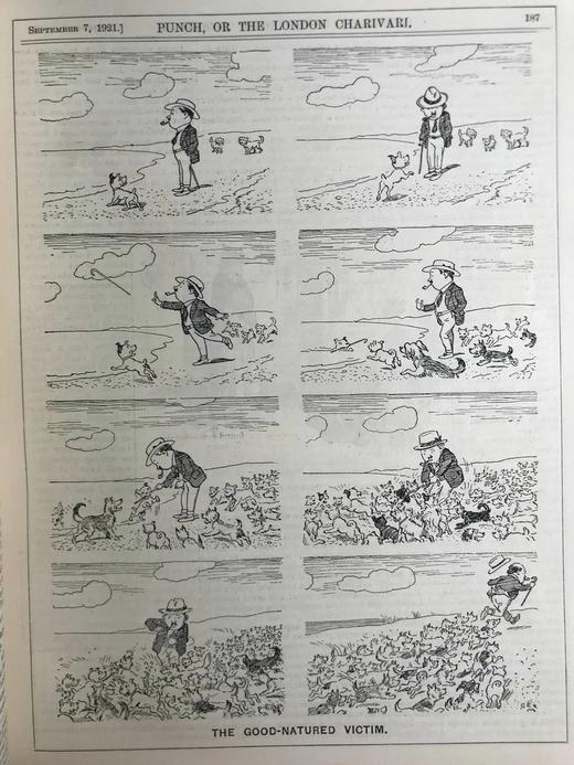1921年7-12月 英国讽刺漫画杂志《笨拙》（含多幅彩色） 漆布精装16开 商品图9