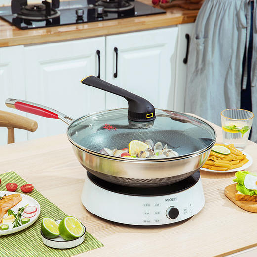 康巴赫KGD-C32W 五代炒锅电磁炉不锈钢平底锅炒菜家用 商品图9