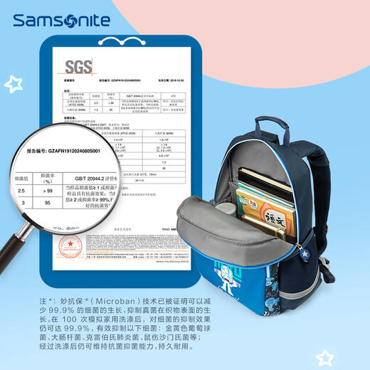 新秀丽迪士尼授权系列抗菌大容量儿童书包TU7 商品图3