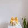 黄色花花蝴蝶结蛋糕-低糖处理无添加 商品缩略图0